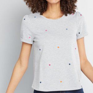 MODCLOTH Plan on It Short Sleeve Sweatshirt